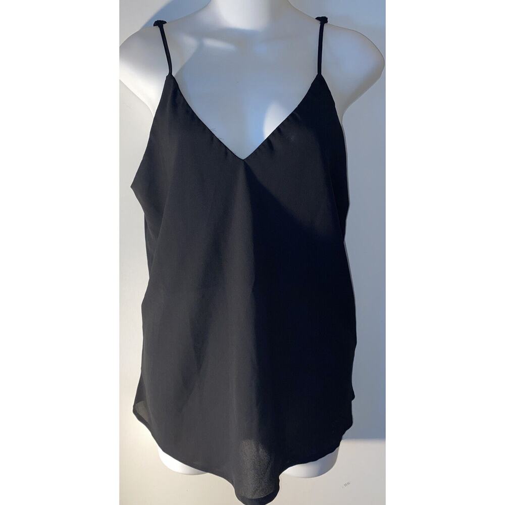 Ambiance Apparel Women's Sleeveless Black Blouse Size Medium